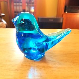 Signed Large Blue Bird of Happiness Terra Studios - W Ward 1994